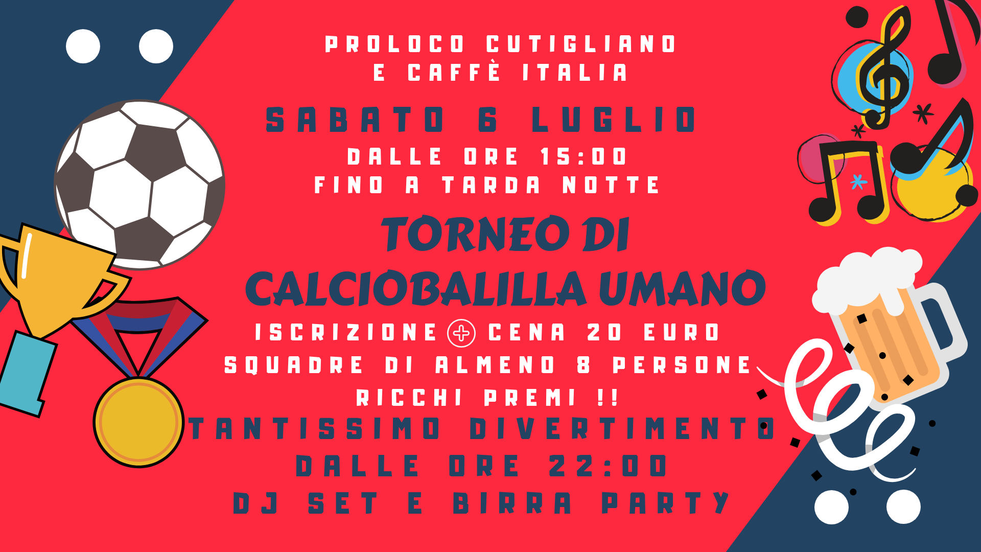 Torneo di Calciobalilla umano + Birra party