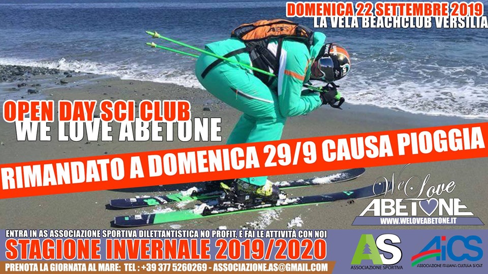 SciClub WeLoveAbetone si presenta al mare in Versilia!