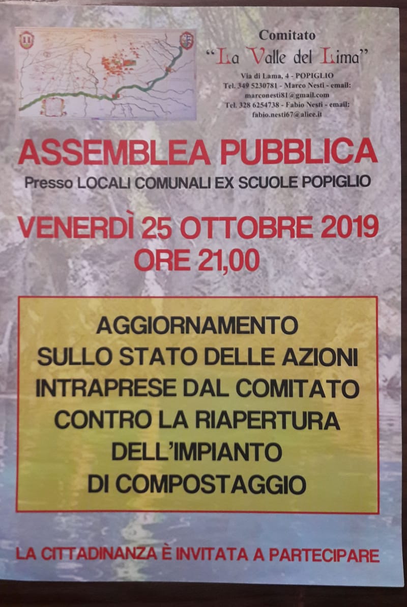 Assemblea pubblica del “Comitato la valle del Lima”