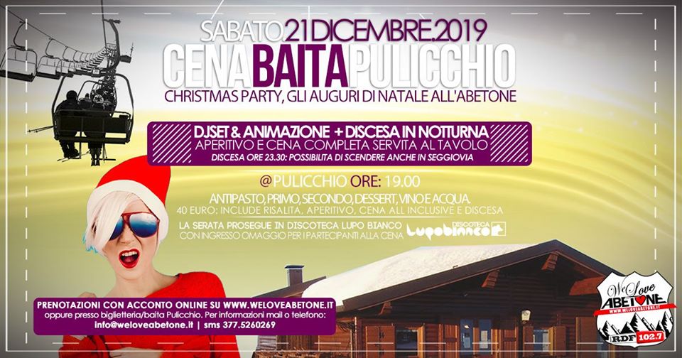 Cena Baita Pulicchio: Christmas Party, per gli auguri di Natale