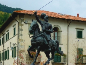 Deposizione corona di alloro al monumento a F. Ferrucci