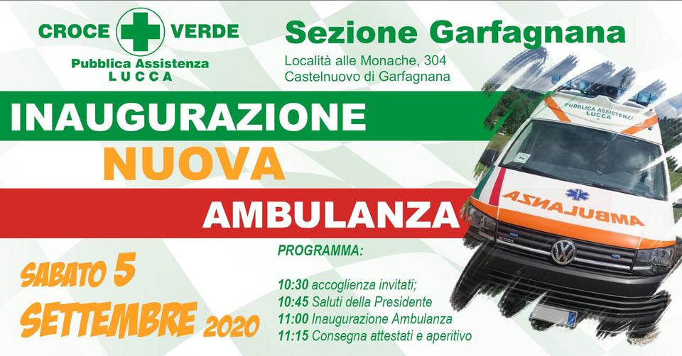 Inaugurazione nuova ambulanza! – sez. Garfagnana