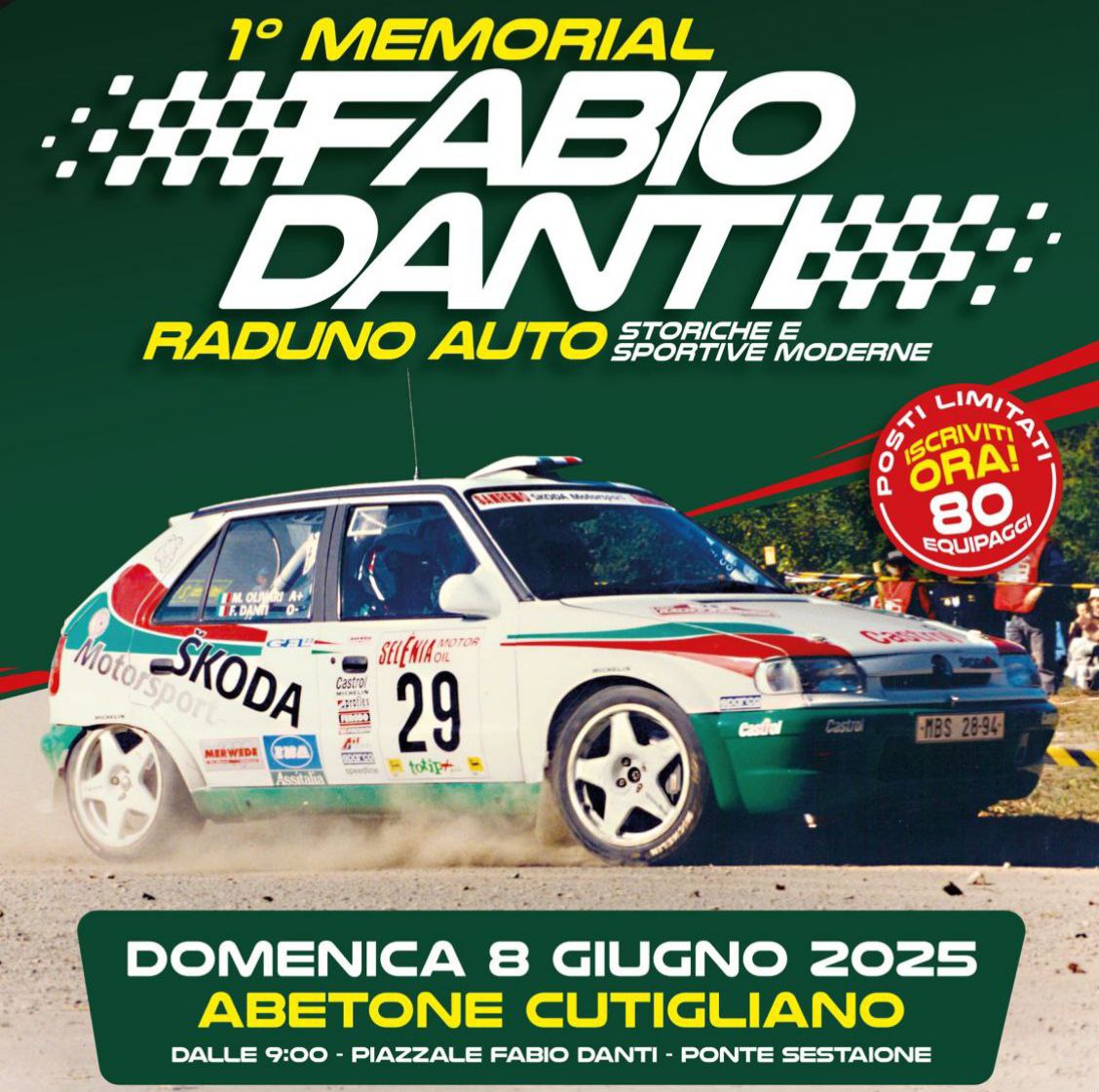 1° Memorial Fabio Danti – Raduno auto storiche e sportive moderne